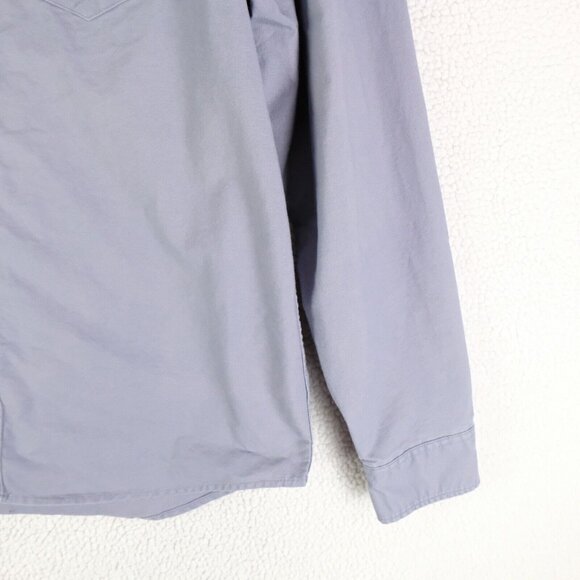 DUER Shirt Mens Medium Blue Long Sleeve Button Up Heavyweight Casual - Picture 3 of 9